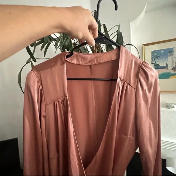 REFORMATION Silk Wrap Dress S - Picture 3 of 7